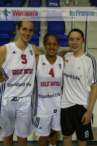 Erin McGarrachan, Katrin Chiemeka, Renee Busch © womensbasketball-in-france.com  